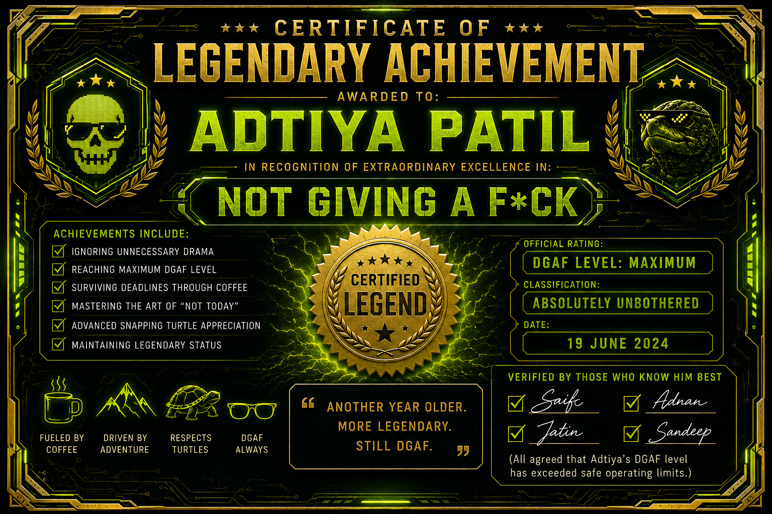 DGAF certificate